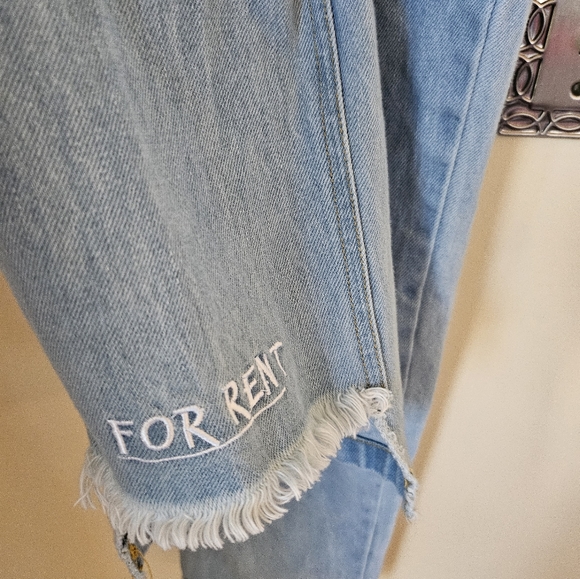 Tee Ink Distressed Patchwork Patch Jeans Star Heart Unique Original - Picture 4 of 10